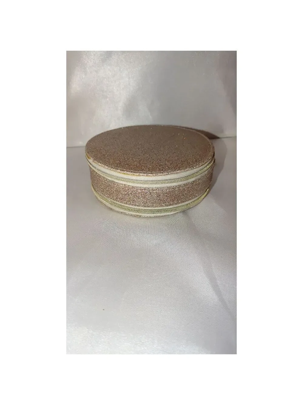 Nordstrom Glittery Travel Jewelry Case in Champagne